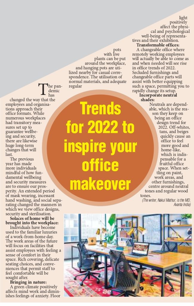 Trends For 2022 To Inspire Your Office Makeover The Pioneer 650x1024